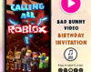 roblox birthday invitation video 1