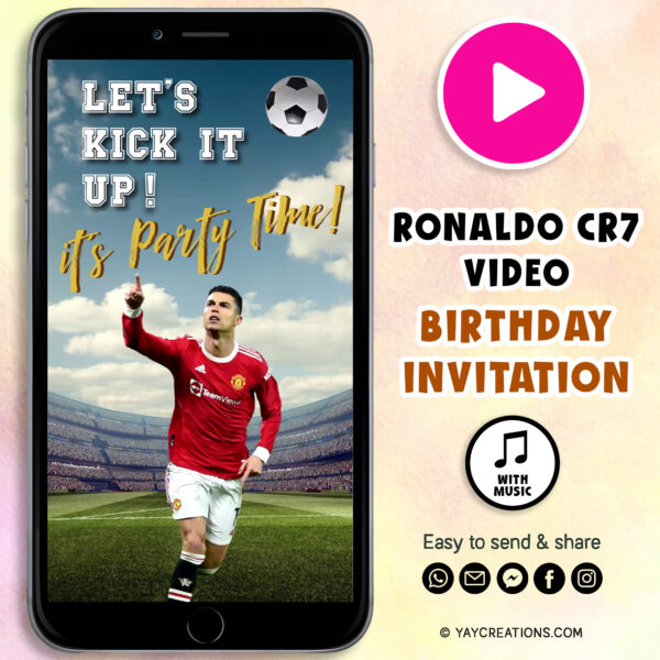 Video Ronaldo Birthday Invite 1