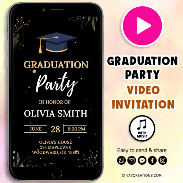 graduation party invitation video 1