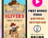 First Rodeo Video Invite Cowboy Invitation1