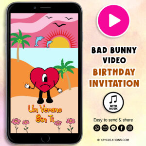 bad bunny birthday invitation video 1