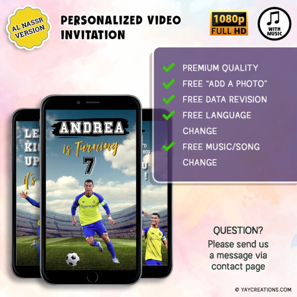 ronaldo al nassr birthday invitation video 7