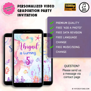 mermaid tail birthday invitation video 7